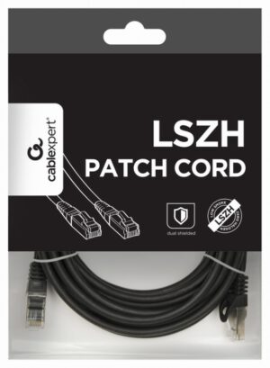 CABLE RED S-FTP GEMBIRD  CAT 6A LSZH NEGRO 5M