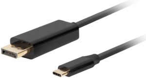 CABLE USB-C A DISPLAYPORT LANBERG MACHO/MACHO 1.0M 4K 60HZ NEGRO
