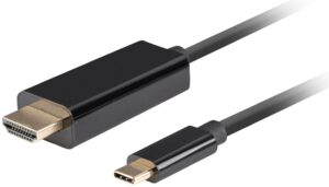 CABLE USB-C A HDMI LANBERG MACHO/MACHO 4K 60HZ 1.8M NEGRO
