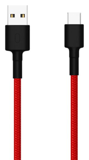 CABLE USB XIAOMI USB MACHO USB TIPO-C MACHO ROJO NEGRO