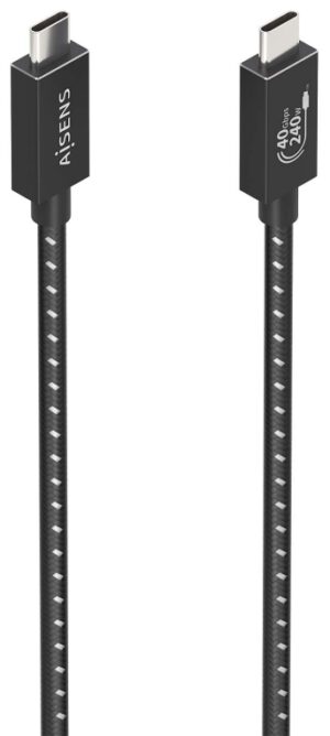 CABLE USB4 AISENS GEN3X2 40G 8K60HZ 5A 48V 240W E-MARK C/M-C/M 1.0M