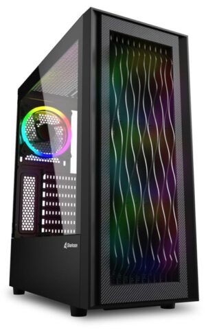 CAJA ATX SHARKOON RGB WAVE 2XUSB3.0 RGB SIN FUENTE NEGRO