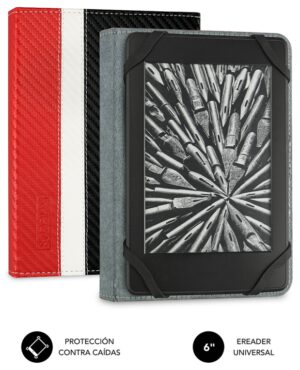 FUNDA EBOOK SUBBLIM CLEVER CASE 6" RED
