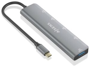 HUB AISENS USB 3.2 GEN1 USB-C/M-USB-C PD100W/H-USB-C/H-3XUSB-A/H