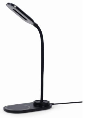 LA?MPARA DE ESCRITORIO CON CARGADOR INALA?MBRICO NEGRO