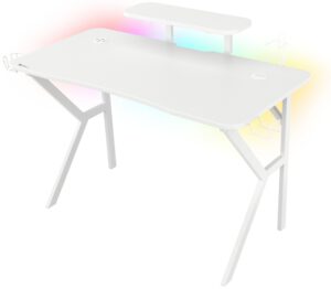 MESA GAMING GENESIS HOLM 320 RGB BLANCA CARBONO