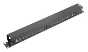 ORGANIZADOR DE CABLES LANBERG METALICO 1U TIPO A RACK 19 NEGRO