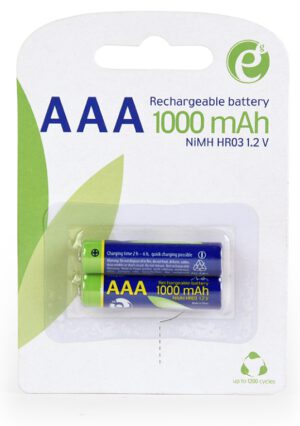 PILAS AAA GEMBIRD NI-MH RECARGABLE 1000MAH 2PCS BLISTER PACK