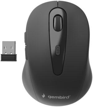 RATON GEMBIRD OPTICO 6 BOTONES NEGRO RF INALAMBRICO PILAS