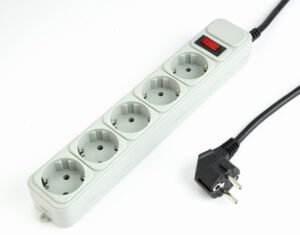 REGLETA GEMBIRD  5 ENCHUFES, PROTECTOR CONTRA SOBRETENSIONES, 15 PIES
