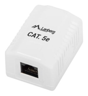 ROSETA DE SUPERFICIE LANBERG CAT.5E UTP 1X TOMA RJ45 BLANCO