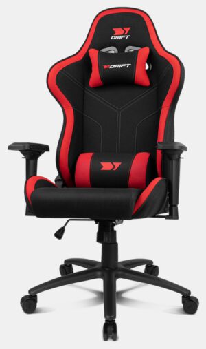 SILLA GAMING DRIFT DR110BR TEJIDO NEGRO ROJO