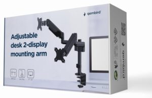 SOPORTE GEMBIRD PARA 2 PANTALLAS DE ESCRITORIO AJUSTABLE 17-32 HASTA 9 KG