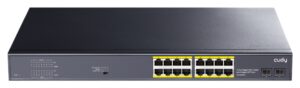 SWITCH CUDY 16-PORT GIGABIT POE+SWITCH WITH 2 GIGABIT SFP PORTS 200W