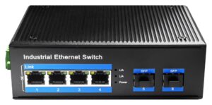 SWITCH CUDY 4-PORT GIGABIT INDUSTRIAL POE WITH 2 GIGABIT SFP PORT