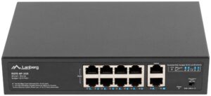 SWITCH LANBERG 10 PTOS 100MB 8xPOE+/2x GBIT ETHER 120W RACK 10"/19"