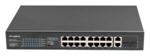 SWITCH LANBERG 18 PTOS 100MB 16xPOE+/2x GBIT ETHER 250W RACK 19"