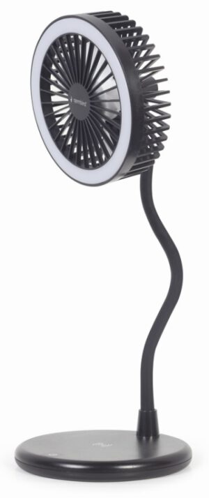 VENTILADOR DE SOBREMESA CON LAMPARA Y CARGADOR INALAMBRICO