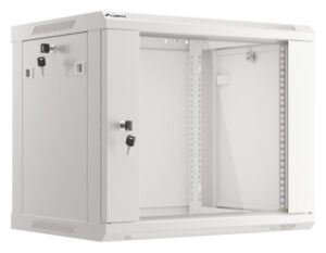 ARMARIO LANBERG MURAL 9U 600X450 RACK 19 FLAT PACK V2 PUERTA CRISTAL GRIS