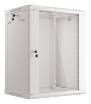ARMARIO LANBERG MURAL RACK 19" 15U 600X450 FLAT PACK V2 PUERTA CRISTAL GRIS