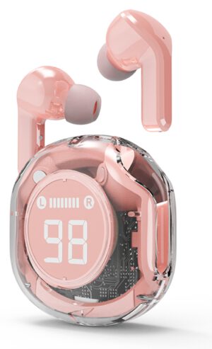 AURICULARES GEMBIRD TWST-01-PK TRANSPARENTES ROSA BT