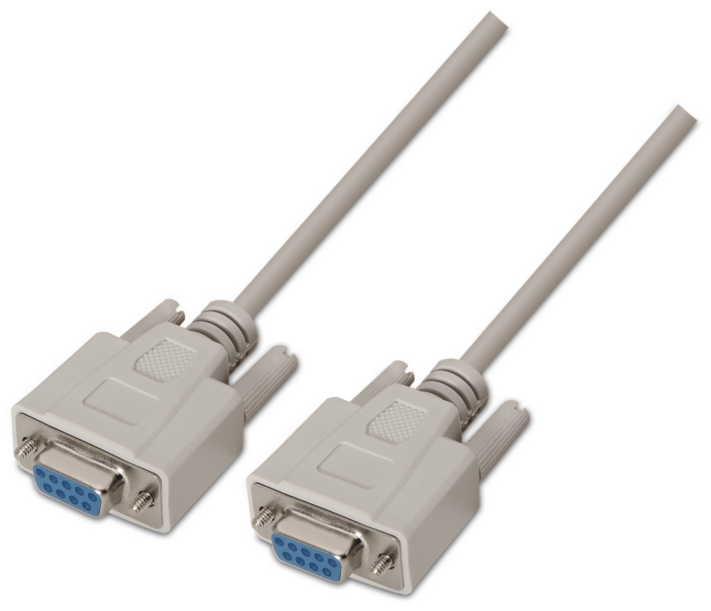 CABLE AISENS SERIE NULL MODEM DB9/H-DB9/H BEIGE 1.8M