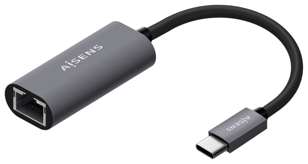 CABLE CONVERSOR AISENS USB3.1 GEN1 USB-C A ETHERNET GIGABIT GRIS 15CM