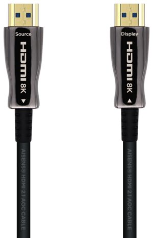 CABLE HDMI AISENS V2.1 OPTICO ACTIVO AOC 8K60HZ M/M 50M NEGRO