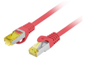CABLE RED LANBERG LATIGUILLO CAT.6A S/FTP LSZH CU 0.25M ROJO FLUKE PASSED