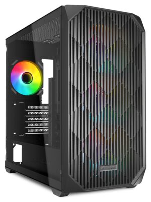 CAJA GAMING mATX SHARKOON MK3 3XVENT 120MM 3XUSB SN FUENTE NEGRO
