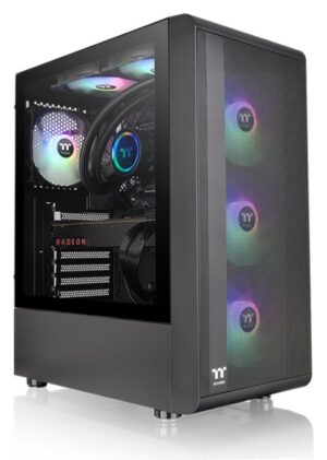 CAJA THERMALTAKE S200 TG ATX 2XUSB 3.0 ARGB SIN FUENTE NEGRO