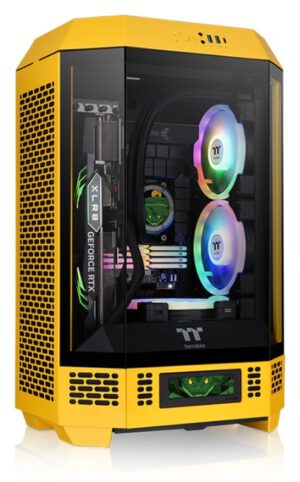 CAJA THERMALTAKE THE TOWER 300 MINI-ITX 2XUSBA 3.2 SIN FUENTE BUMBLEEBEE