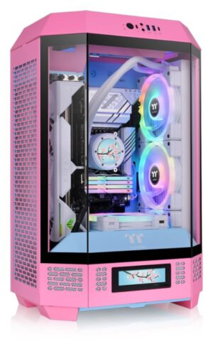 CAJA THERMALTAKE THE TOWER T300 M-ATX 2XUSB 3.0 SIN FUENTE BUBBLE PINK
