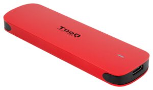 CARCASA HDD TOOQ TQE-2201R M.2 ALUMINIO ROJA