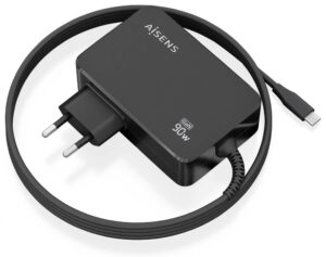 CARGADOR AISENS GAN 90W PD3.0 1XUSB-C 1.8M NEGRO