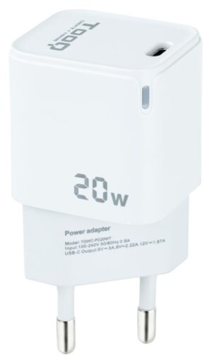 CARGADOR DE PARED TOOQ USB-C PD 20W