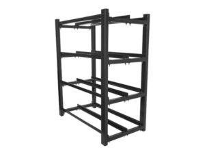 ESTANTERIA LANBERG BATERIAS UPS 830X454 2 FILAS 4 NIVELES 8 MARCOS FLAT PACK BK