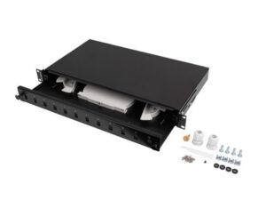 PATCH PANEL LANBERG 1U 19" FIBRA OPTICA 12 PTS SC SIMPLEX O 12 LC DUPLEX BK+ACC