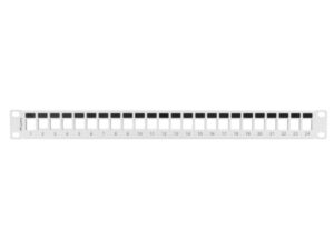 PATCH PANEL LANBERG 24 PUERTOS 1U RACK 19 PARA MODULOS KEYSTONE GRIS