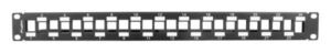 PATCH PANEL LANBERG 24PUERTOS 1U RACK 19 ESCALONADO ORGANIZADOR MOD KEYSTONE BK