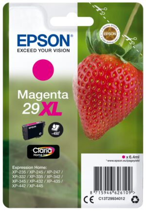 TINTA EPSON CLARIA 29XL MAGENTA XP235 XP332 XP335 XP432 XP435