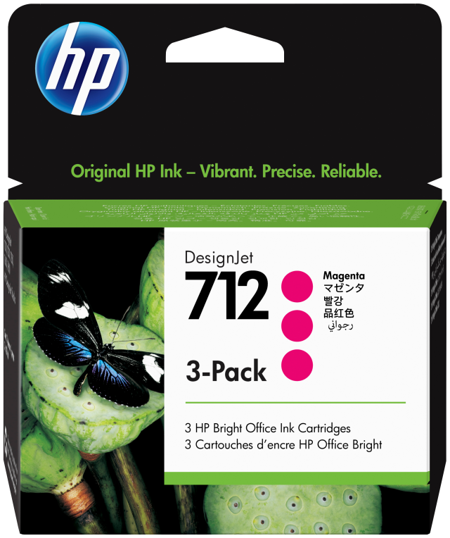 TINTA HP 712 MAGENTA PACK 3