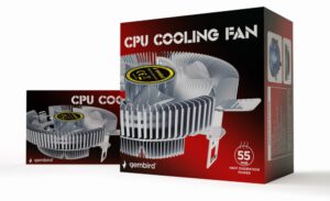 VENTILADOR DE REFRIGERACION GEMBIRD DE CPU 9 CM 55 W LED AZUL 4 PIN