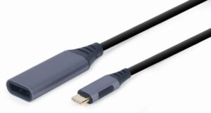 ADAPTADOR GEMBIRD USB TIPO C A DISPLAYPORT MACHO, GRIS ESPACIAL