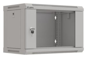 ARMARIO LANBERG MURAL RACK 19" 6U 540X350 FLAT PACK GRIS PUERTA CRISTAL