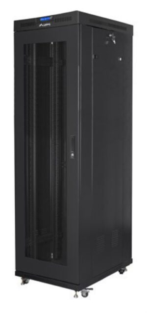 ARMARIO LANBERG RACK 19" 42U 600X1000 FLAT PACK V2 PUERTA MESH CON LCD NEGRO