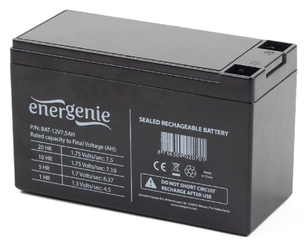 BATERIA 12V 7.5AH GEMBIRD