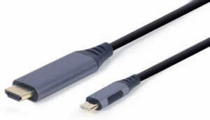 CABLE ADAPTADOR DE PANTALLA GEMBIRD USB TIPO C A HDMI, GRIS ESPACIAL, 1,8 M