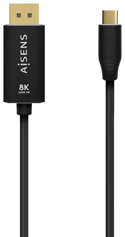CABLE CONVERSOR AISENS ALUMINIO USB-C A DISPLAYPORT 8K60HZ 0.8M