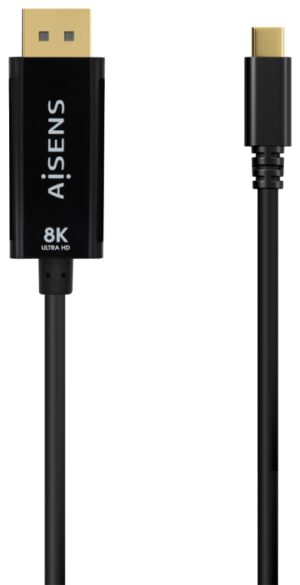 CABLE CONVERSOR AISENS USB-C A DISPLAYPORT 8K60HZ NEGRO 0.8M